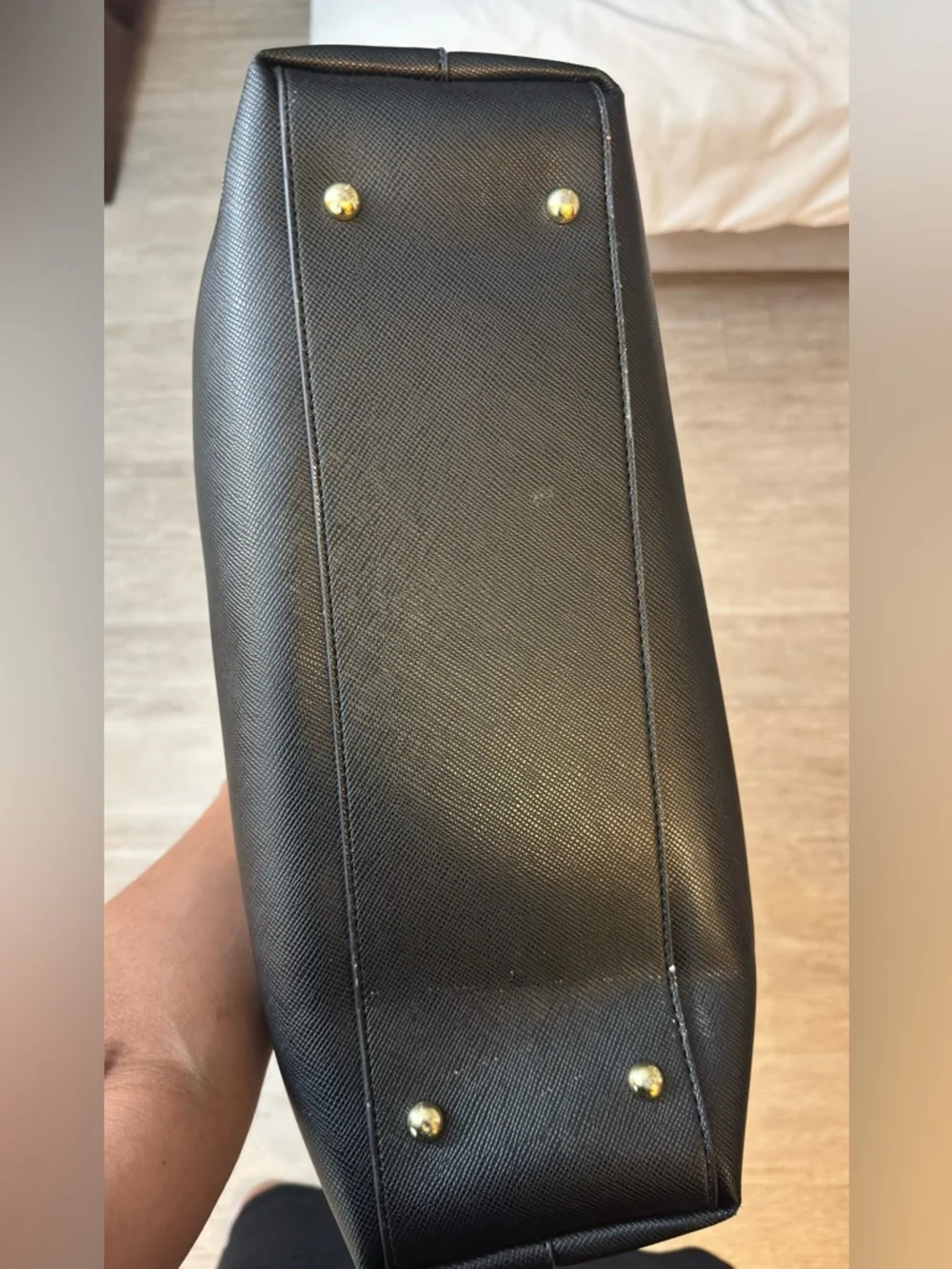 Black Chain-Handle Laptop Tote